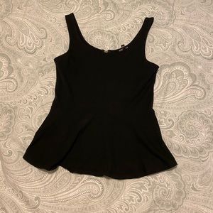 Express peplum black tank top